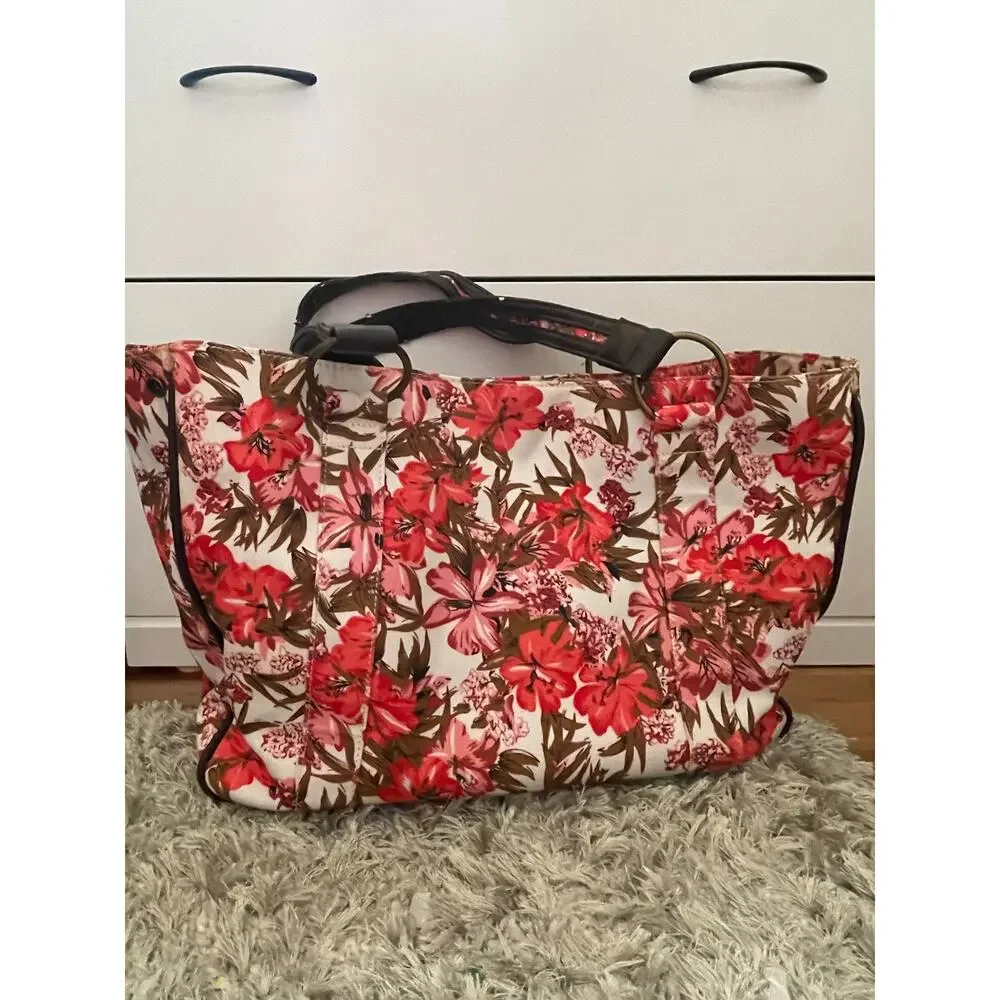 Gigi Hill Large Tote Hibiscus Shopping, Beach, Travel